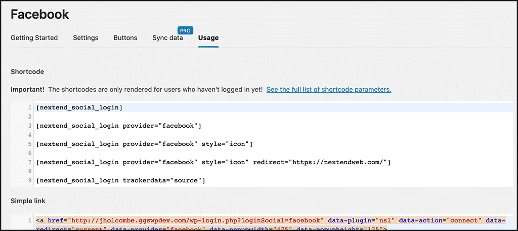 Nextend usage