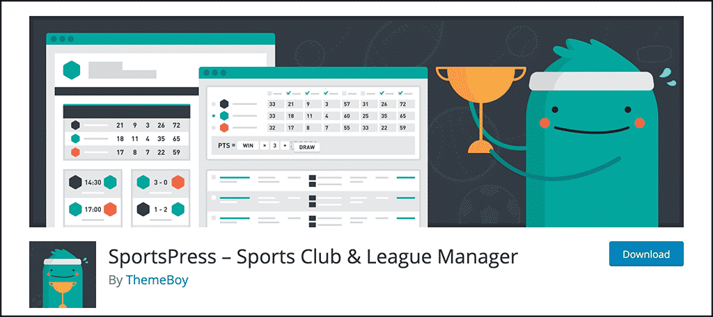 SportsPress plugin for sports blog