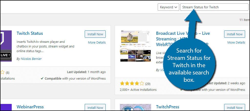 Status Stream for Twitch