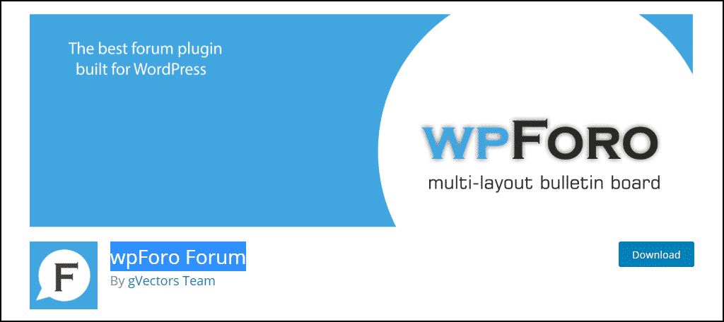 wpForo Forum WordPress plugin