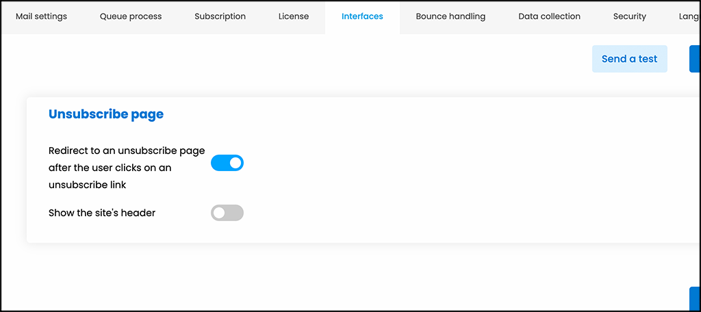 AcyMailing interfaces