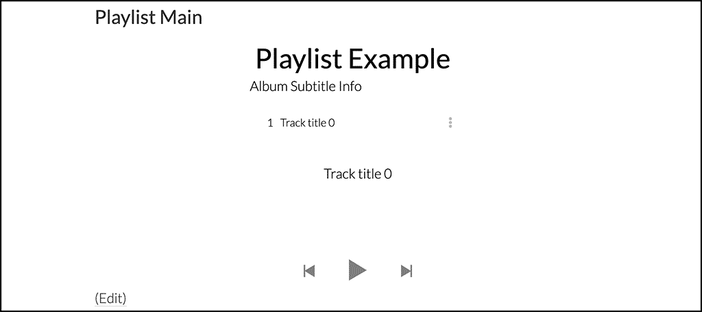 Playlist example live