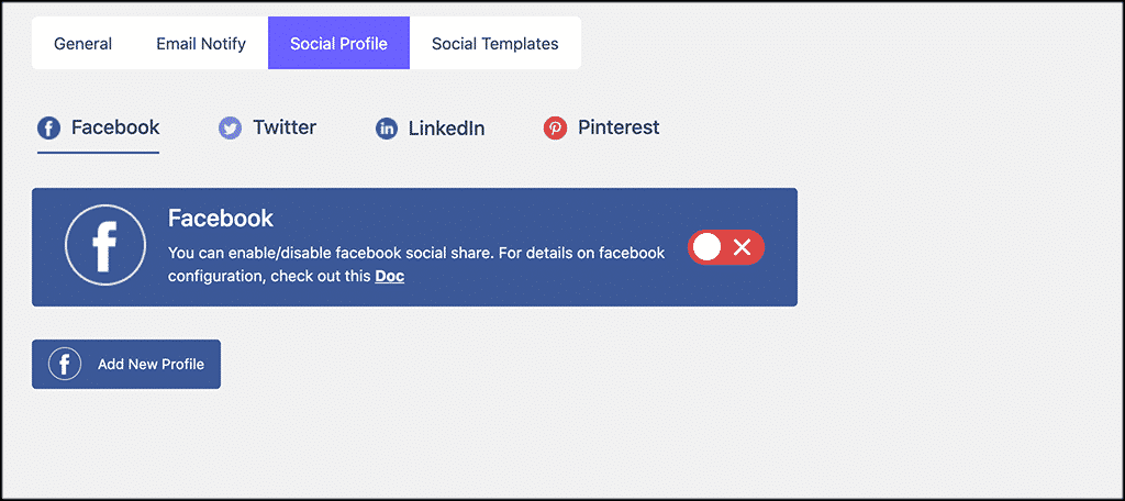 Social profile tab for wp scheduled posts