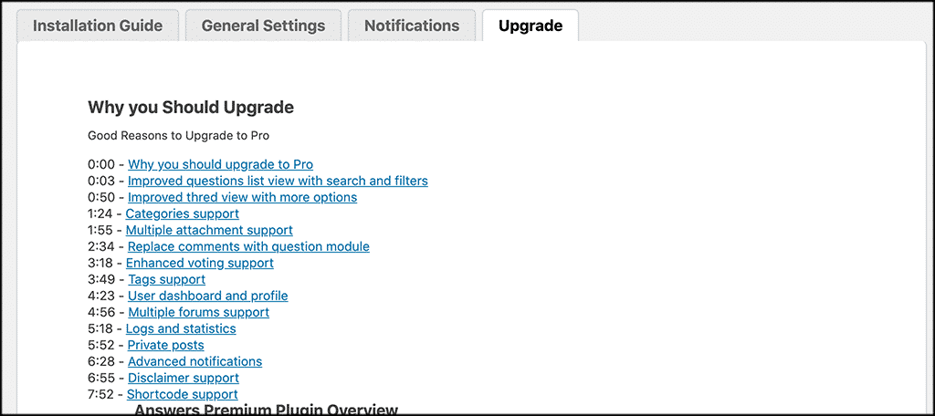 Upgrade Cm answers tab