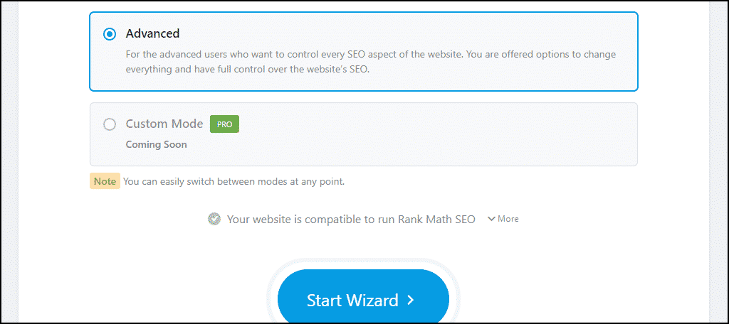 Configuration facile du plugin Rank Math WordPress seo cliquez sur le bouton