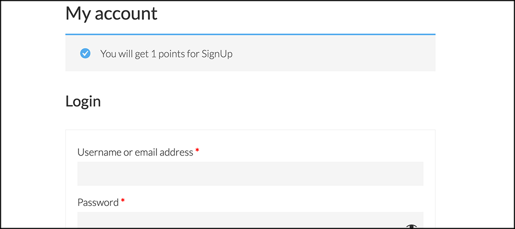 Point system front end