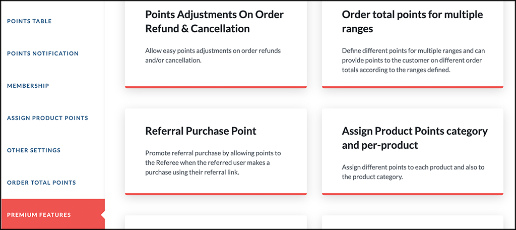 Premium features for points and rewards plugin