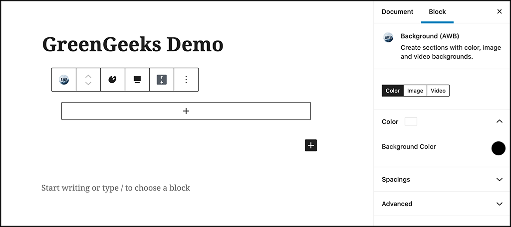 AWb block added