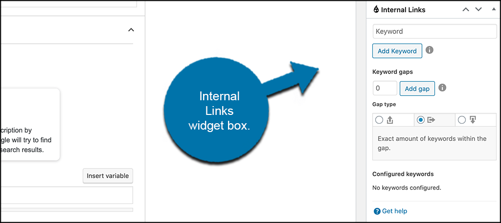 Internal link juicer widget box