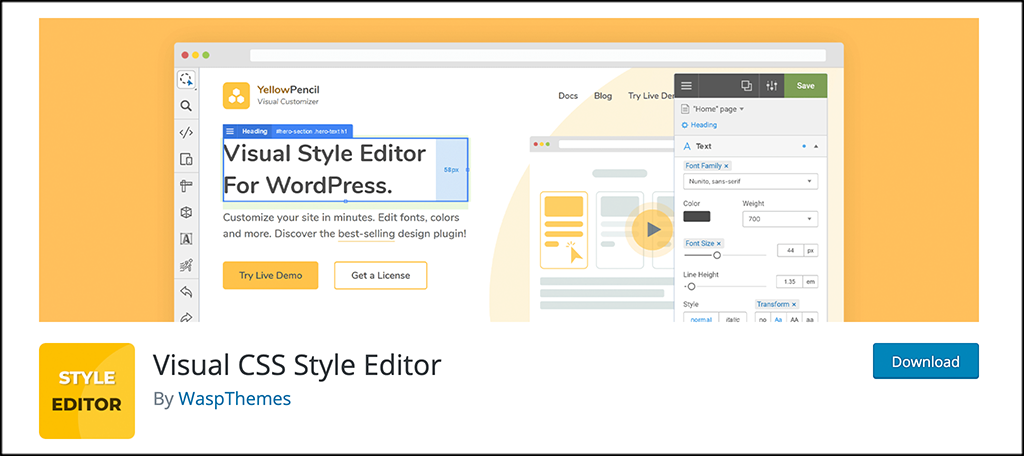 Visual CSS Style Editor plugin