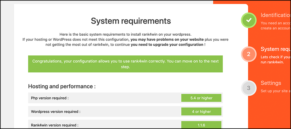 Rank4win system settings