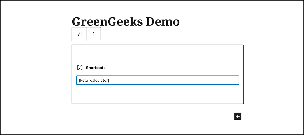 Add keto claculator shortcode