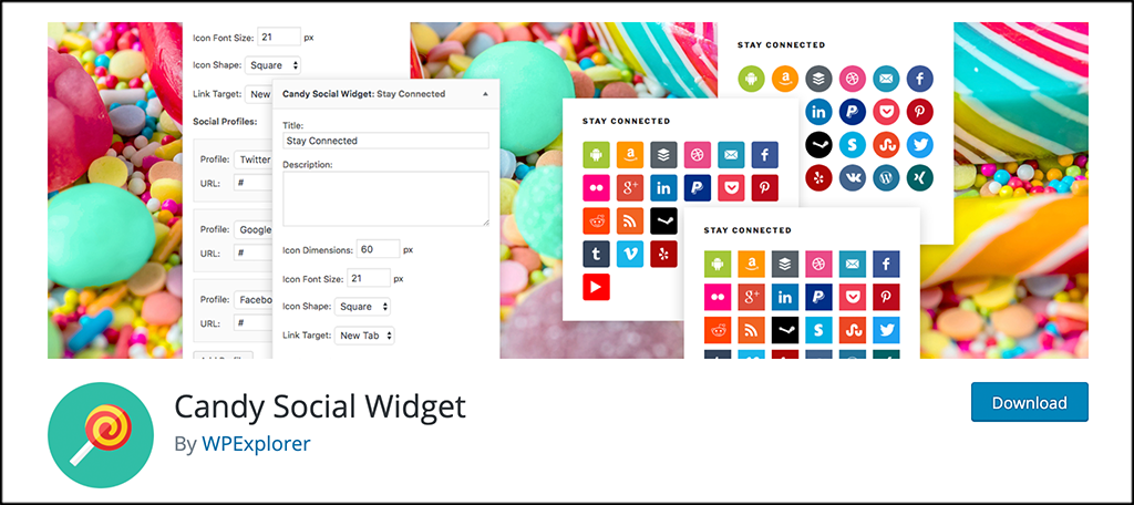 Candy Social Widget