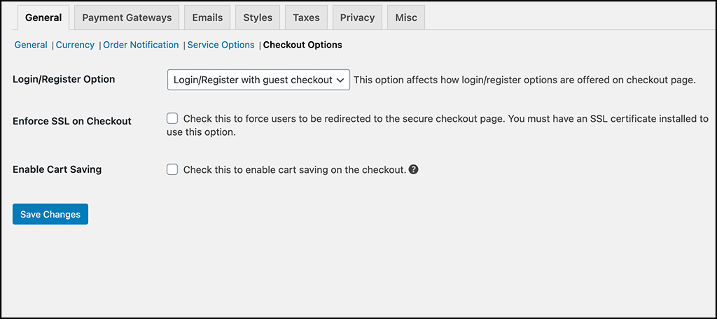 Checkout Options for RestroPress