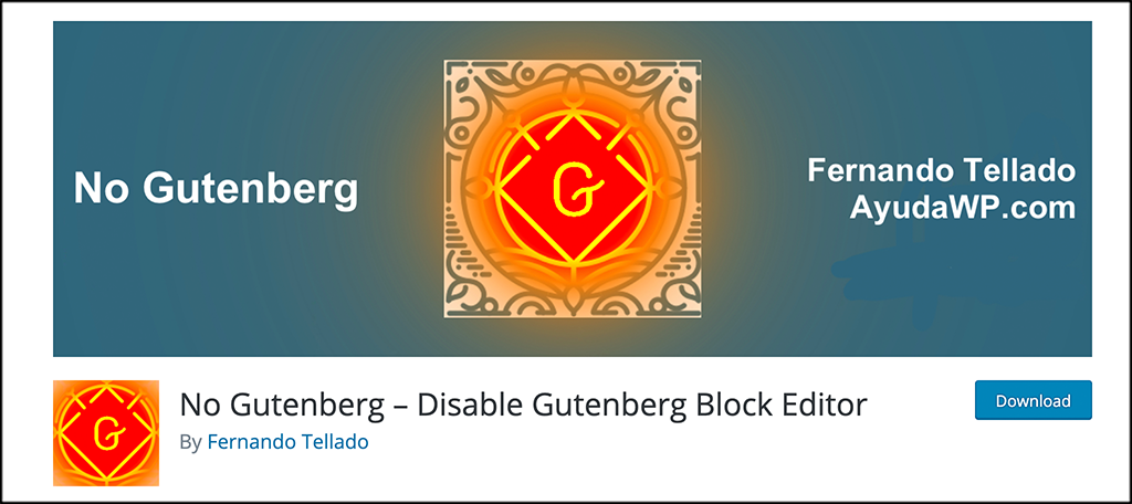 No gutenberg plugin