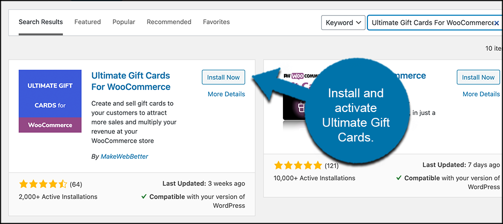 INstall and activate ultimate gift cards