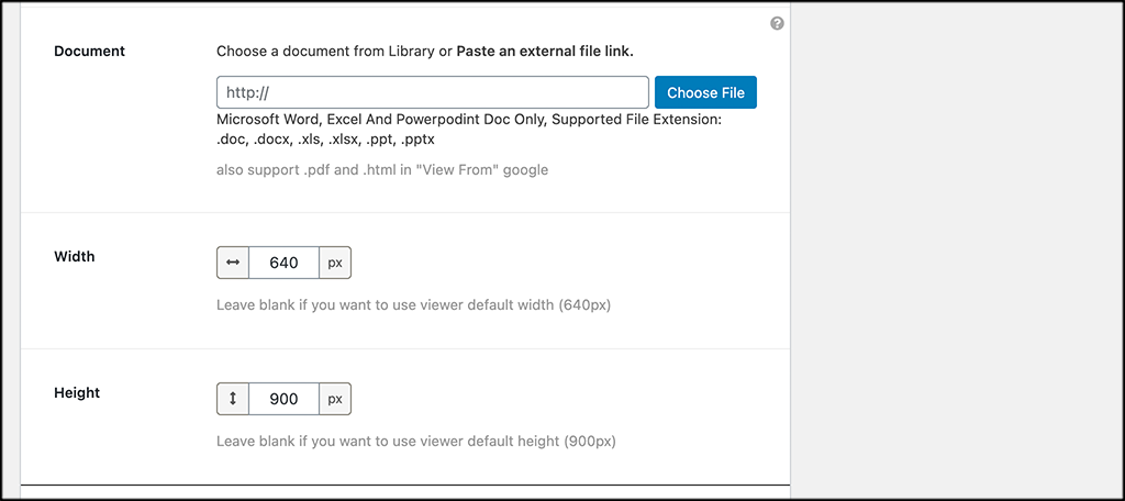 Add document and configure