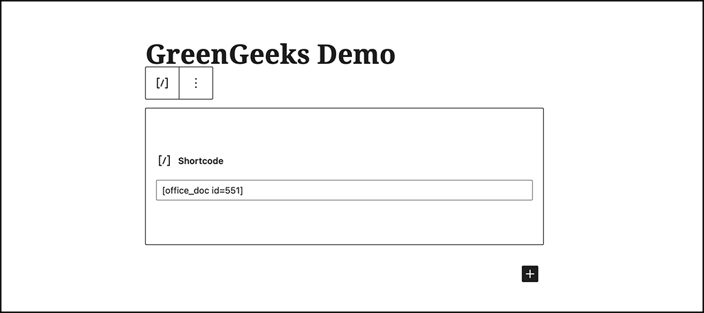 Paste shortcode