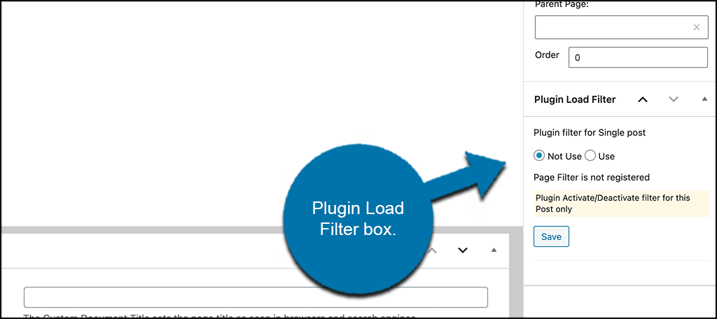 Plugin Load Filter box