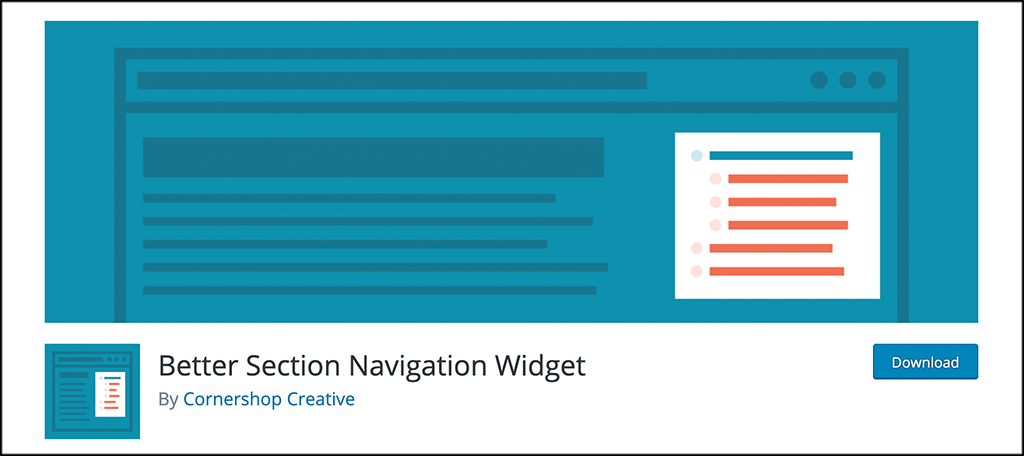 Better Section Navigation Widget