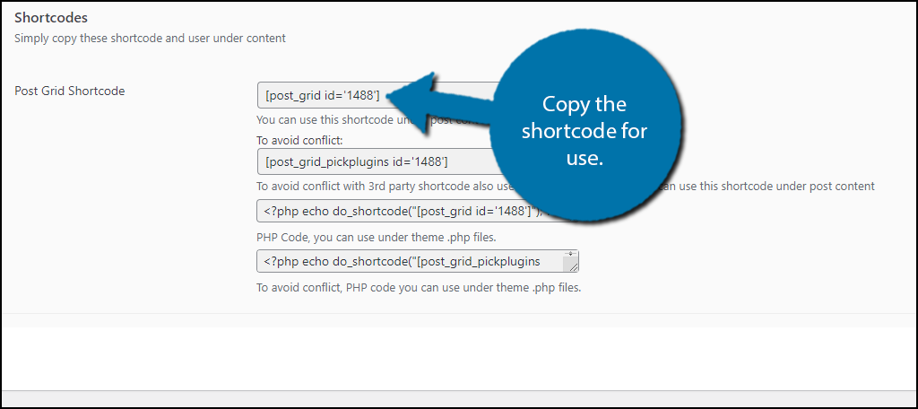 Copy Shortcode