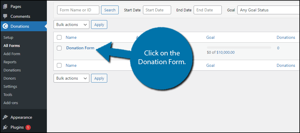 Donation Form