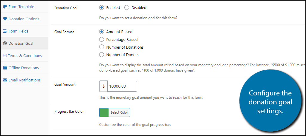 Donation Settings