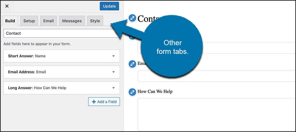 Form tabs