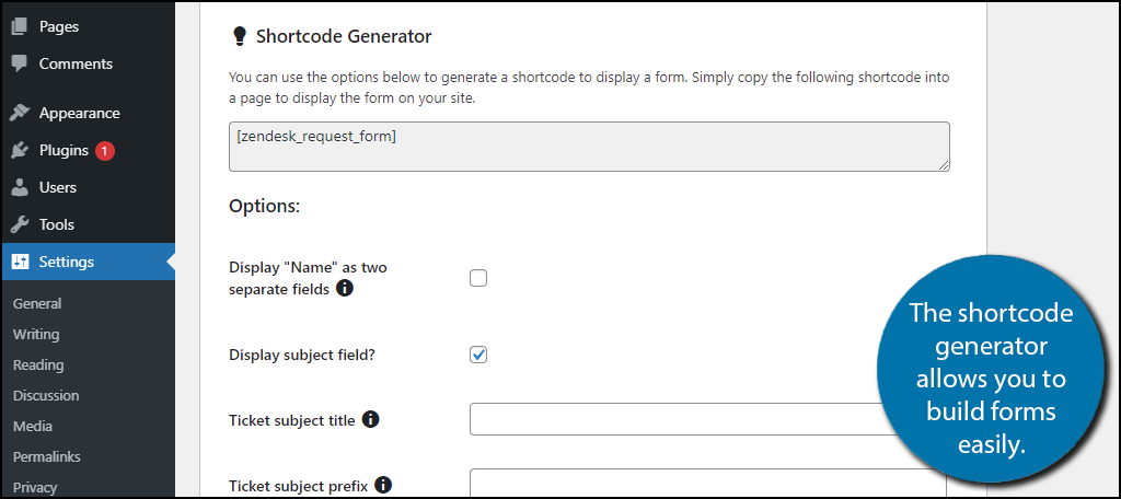 Shortcode Generator