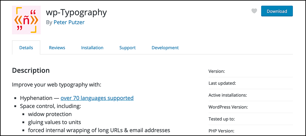 wp-Typography for auto format HTML