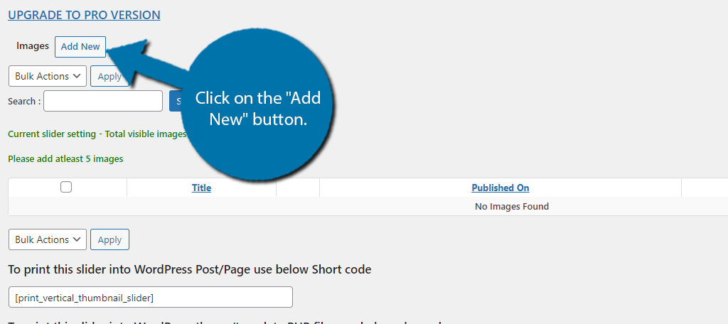 Add New Button