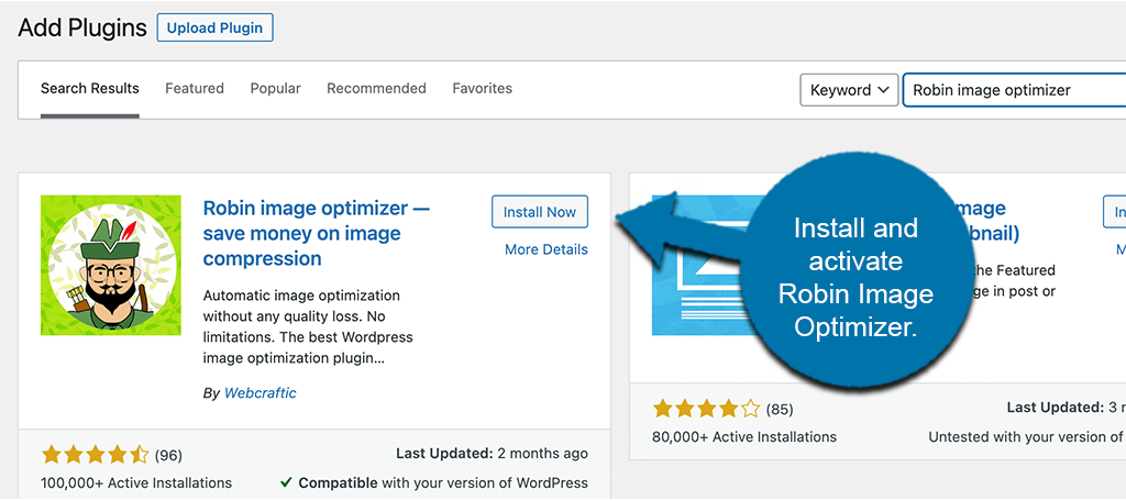 Installa e attiva Robin Image Optimizer