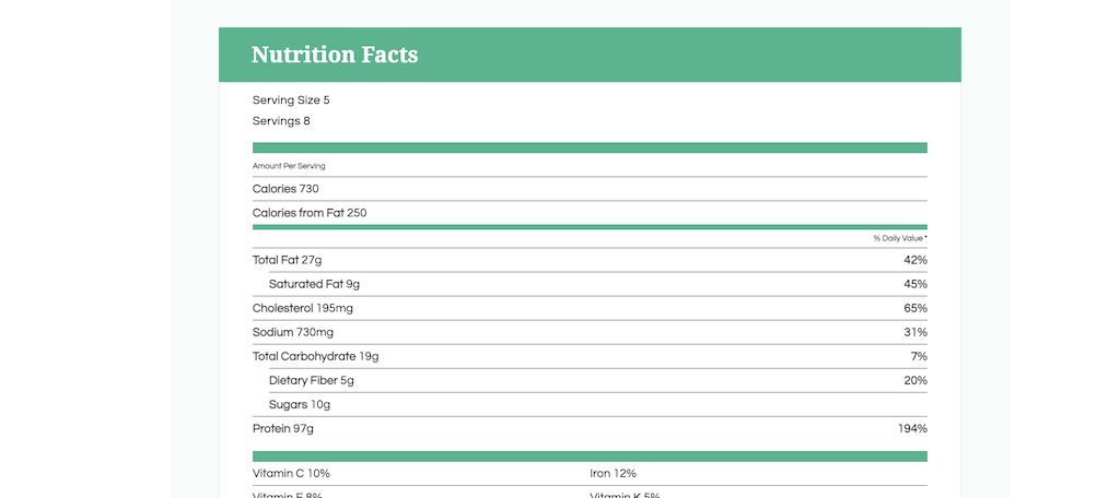 Nutrition Facts