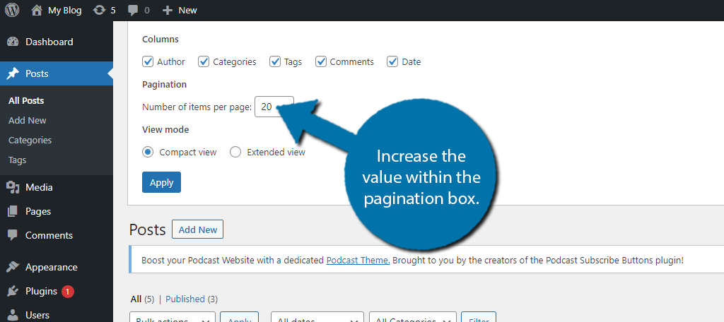 Pagination