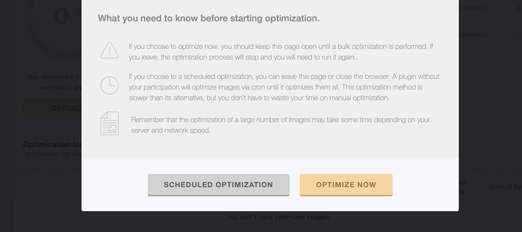 Schedule optimization time