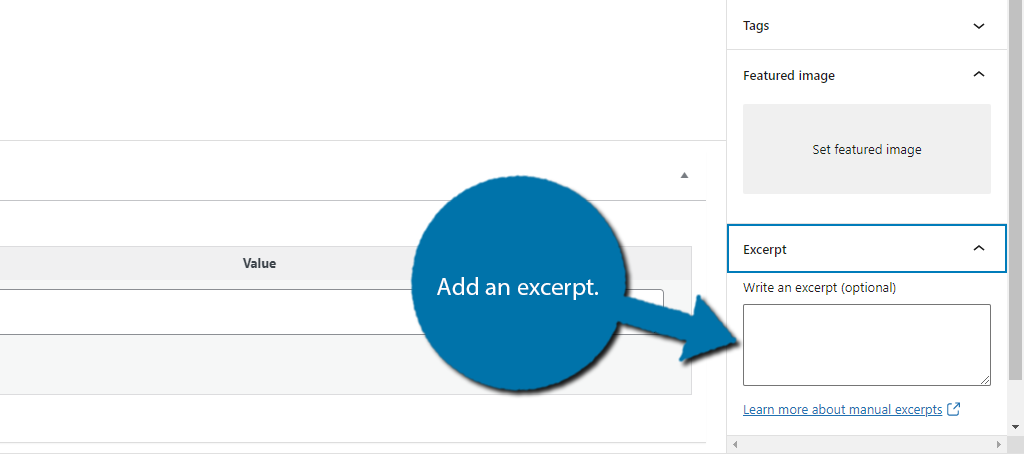Add Excerpts to a New Post