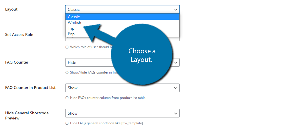 Choose Layout