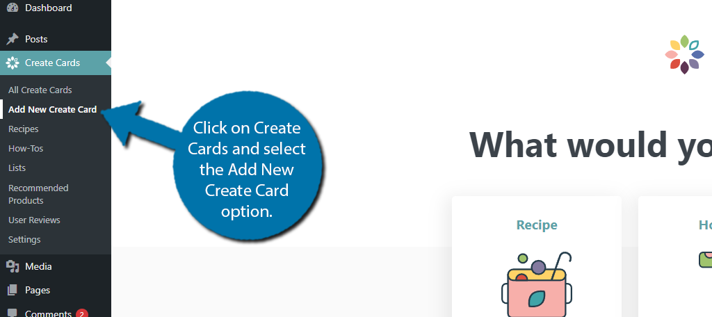 Add New Create Card