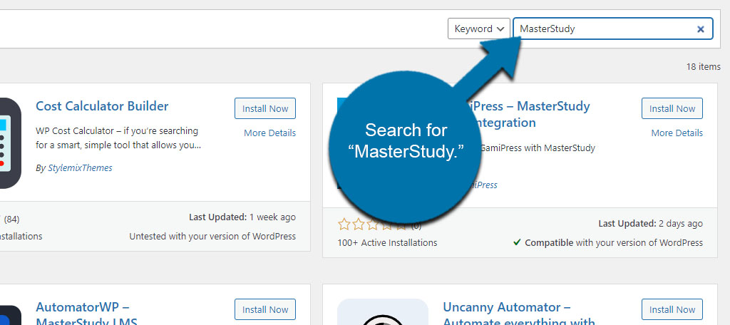 Search MasterStudy LMS