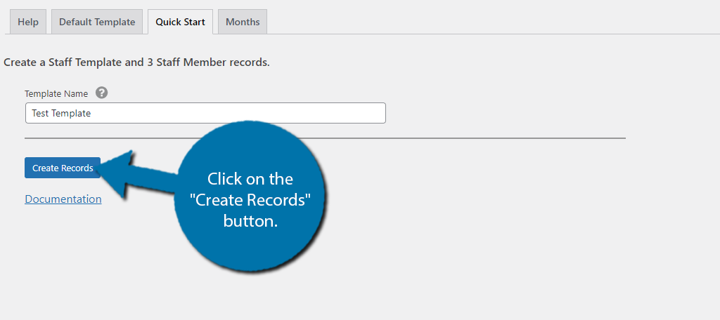 Create Records Button