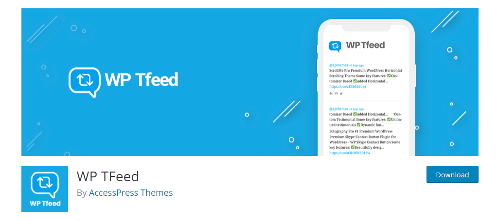 WP TFeed 可以帮助您在 WordPress 中嵌入推文