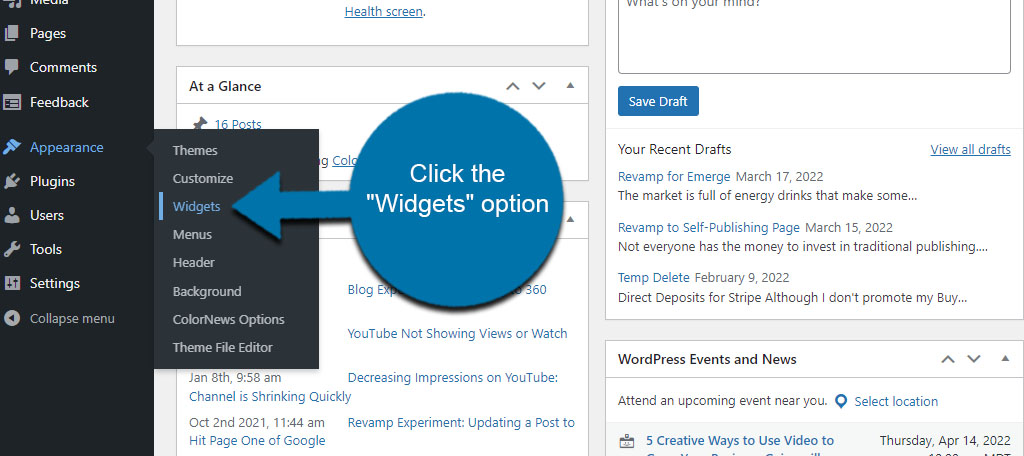 Choose Widgets