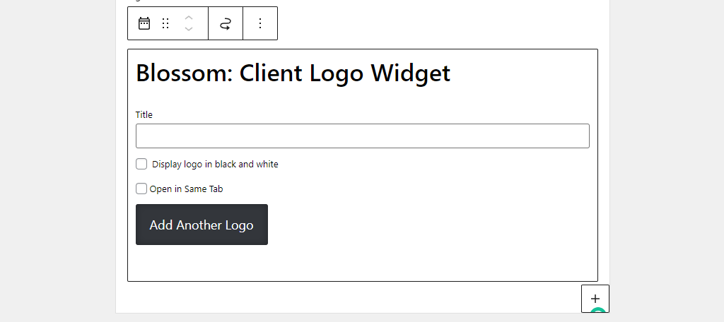 Widget del logo del cliente