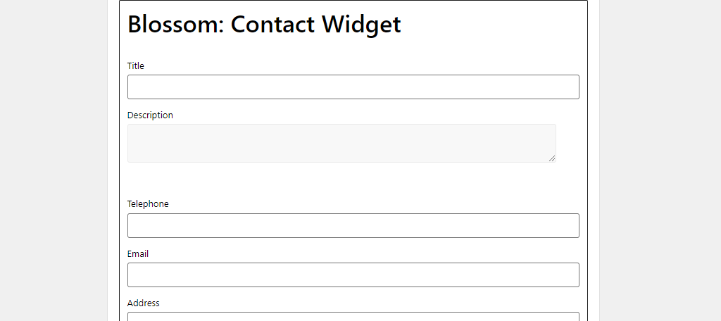Contact widget