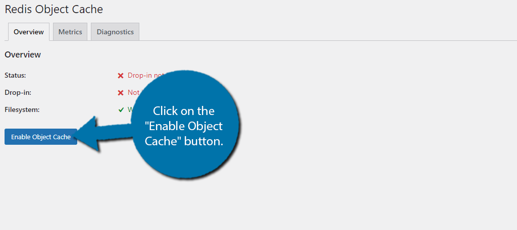 Enable Object Cache