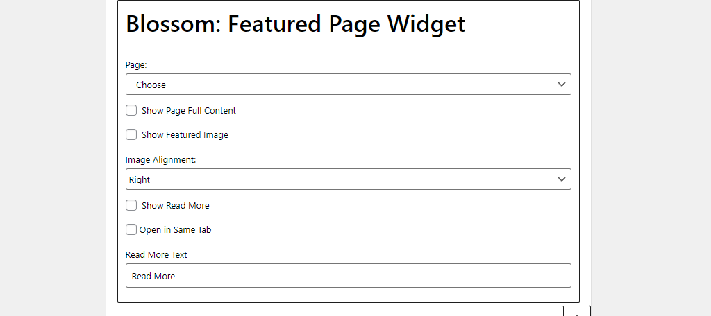 Featured Page Widget