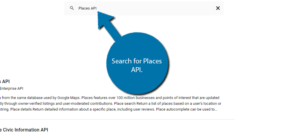 Search for Places API