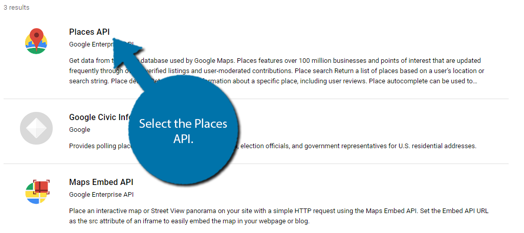 Select Places API