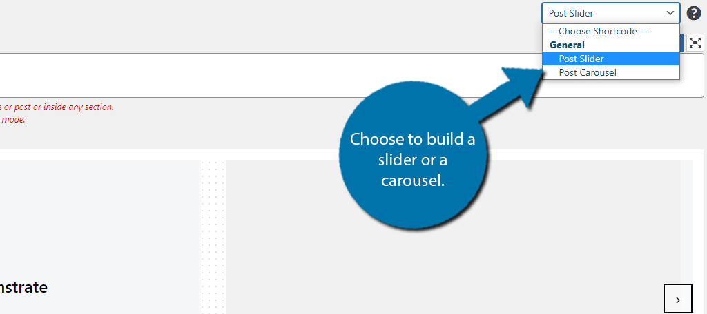 Choose to build a slider or carousel