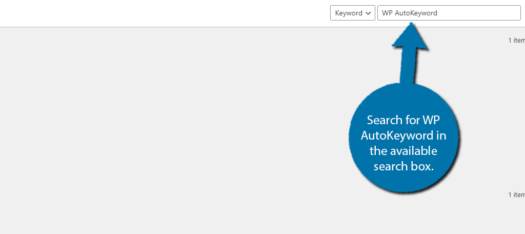 Search for WP AutoKeyword